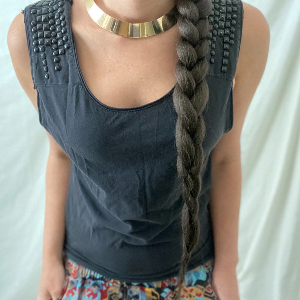 Sleeveless studded top
